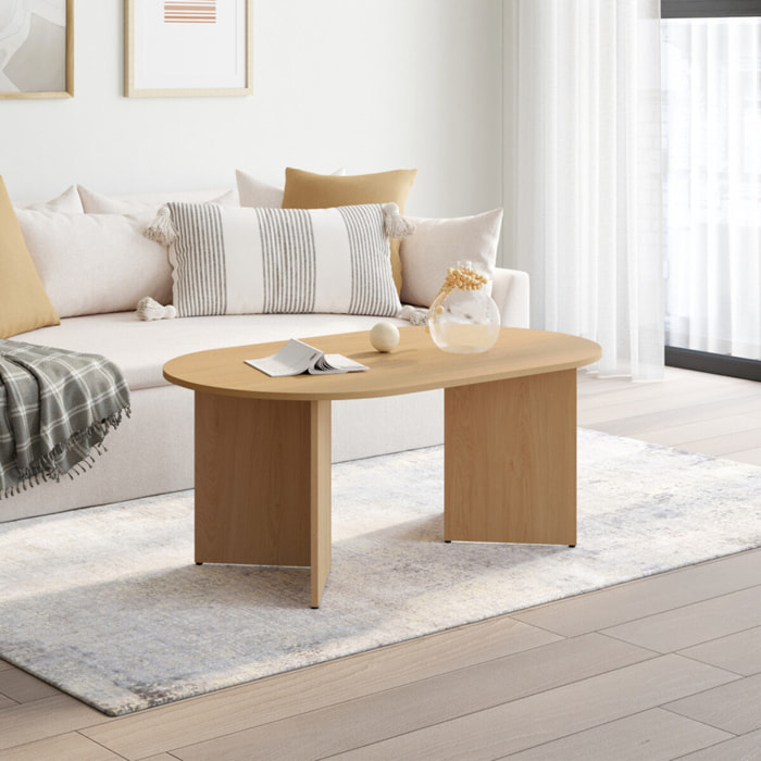 Table basse Gabin effet hêtre