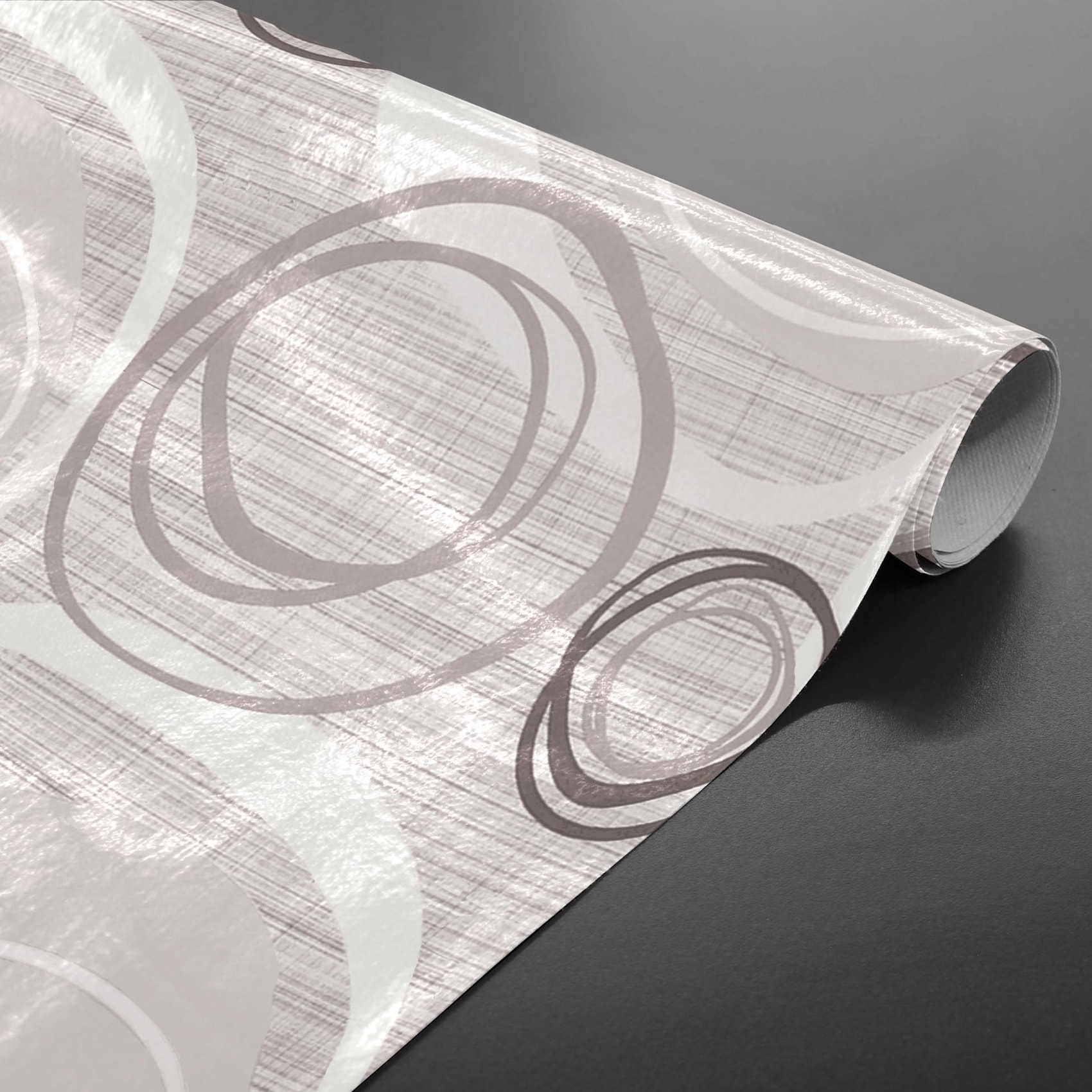 Sous-nappe protectrice imprimée cercles - Gris