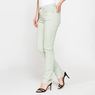 PANTALONE COLORATO IN POPELINE. Modello basic 752