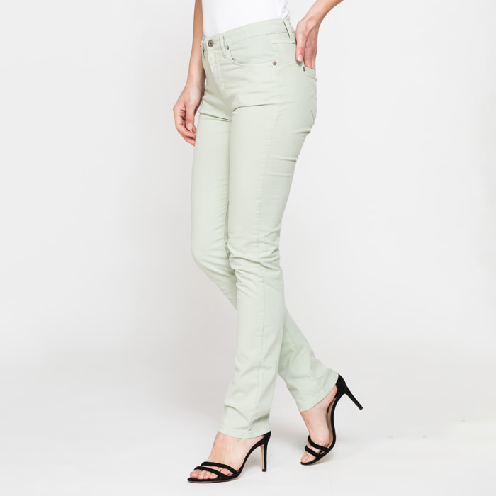 PANTALONE COLORATO IN POPELINE. Modello basic 752