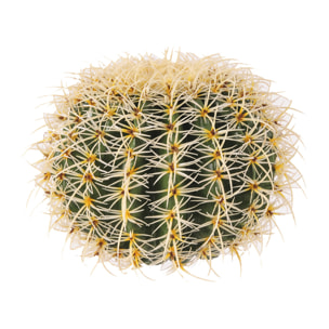 Echinocactus. Diametro 27,5 Cm - Pezzi 1 - 27,5X21X27,5cm - Colore: Marrone - Bianchi Dino - Piante Artificiali