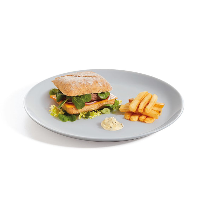 Assiette plate  Diwali Granit - Luminarc - verre opale extra résistant