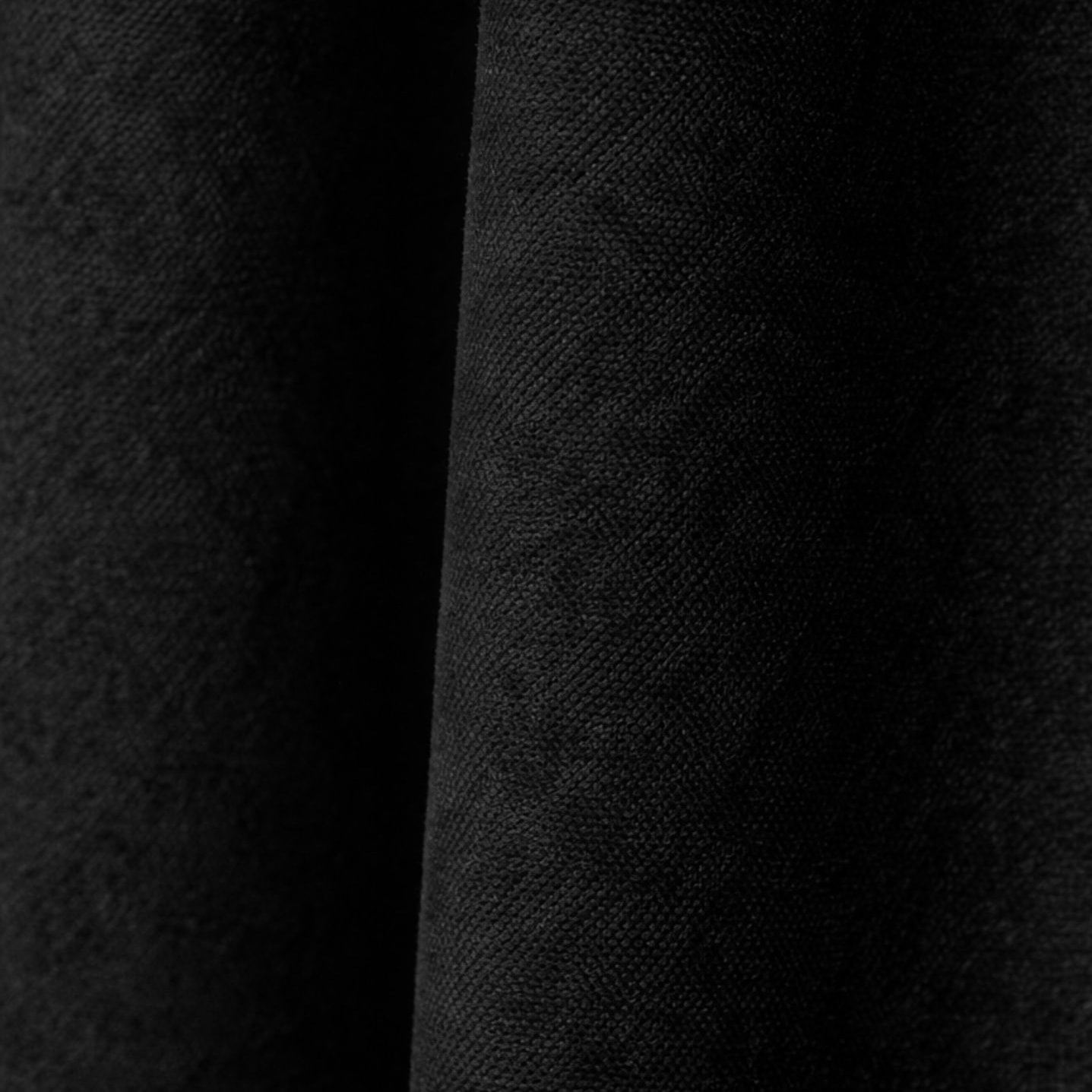 Rideau thermique phonique et semi occultant à galons fronceurs KONFOR - Noir