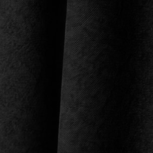 Rideau thermique phonique et semi occultant à galons fronceurs KONFOR - Noir