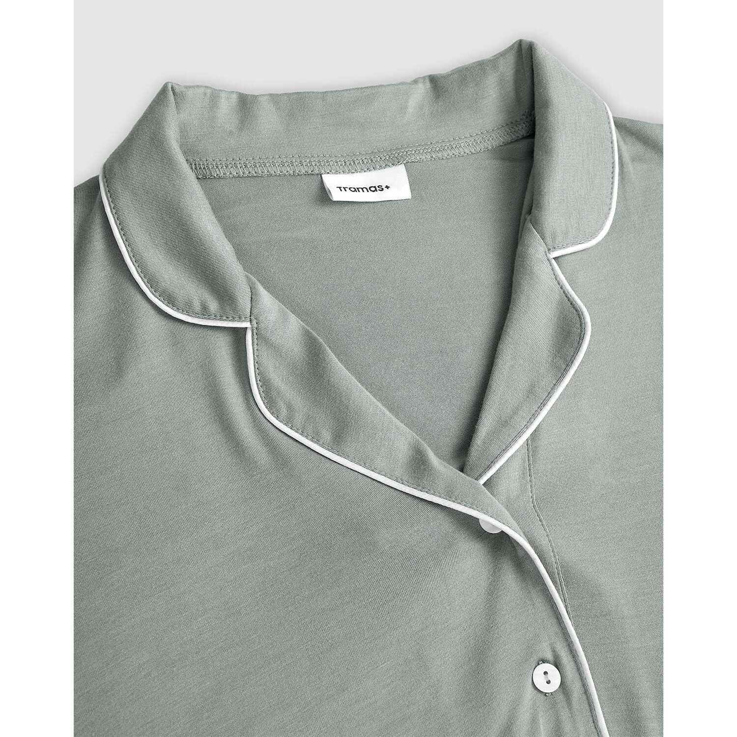 Pijama largo camisero viscosa punto verde keike