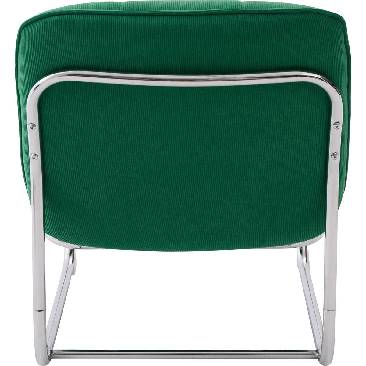 Fauteuil en velours côtelé et piètement chromé - MARVIN