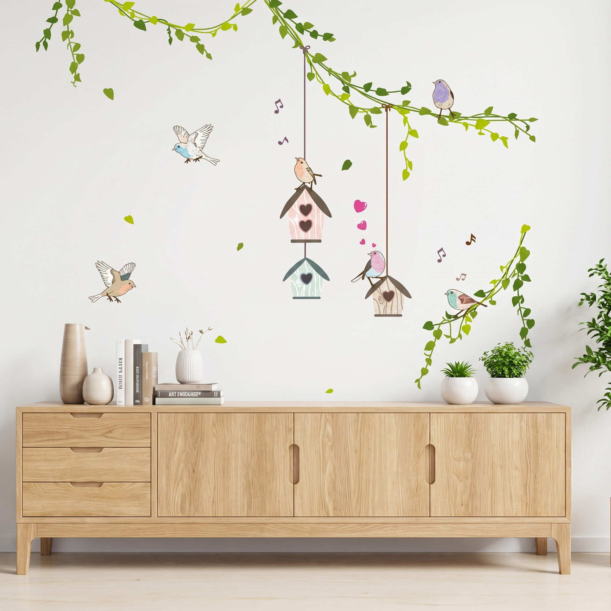 Stickers Muraux décoration adhésifs Petits Oiseaux