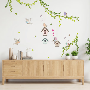 Stickers Muraux décoration adhésifs Petits Oiseaux