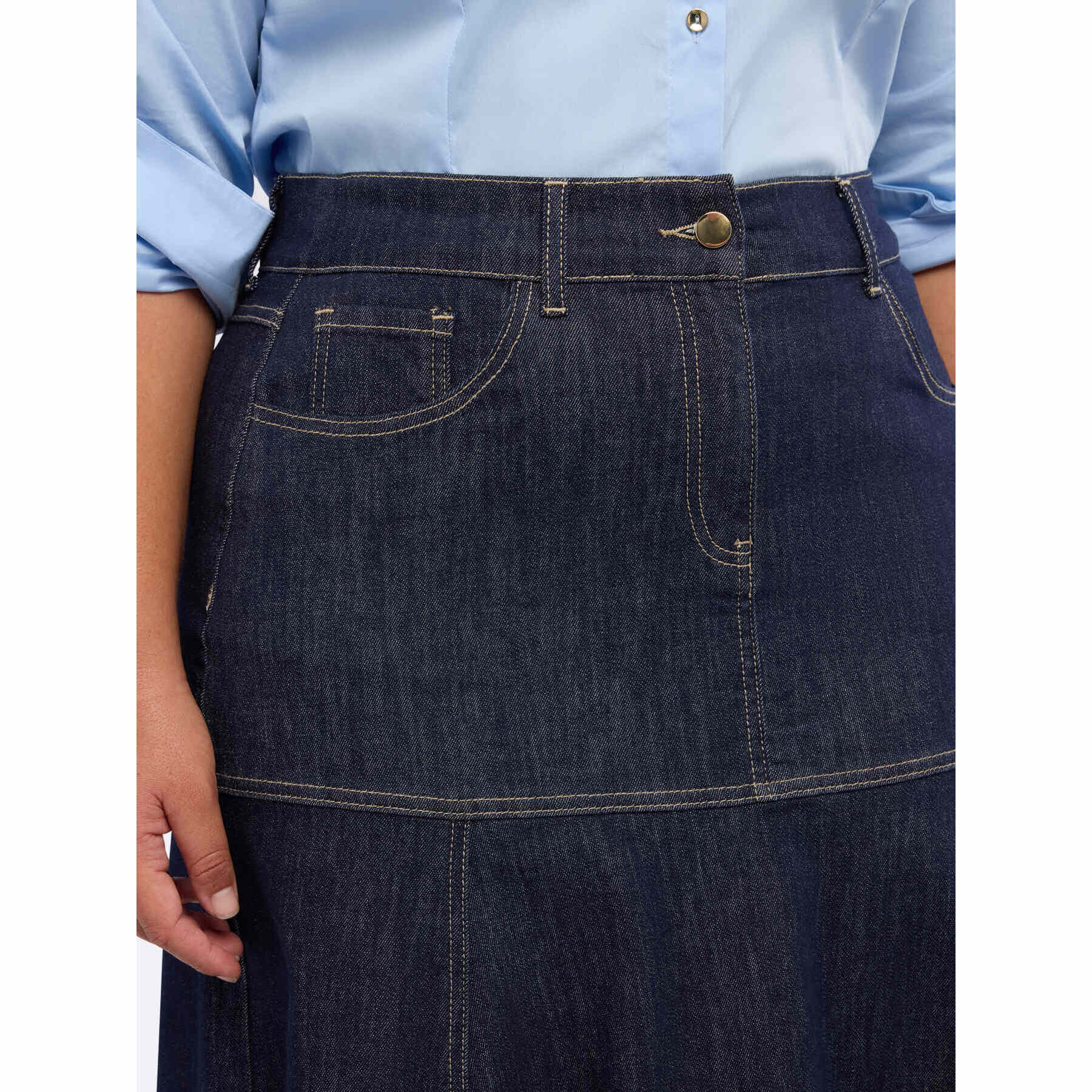 Fiorella Rubino - Gonna lunga in denim - Blu