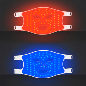 Máscara facial de tratamiento de luz LED con 4 modos e infrarojos.