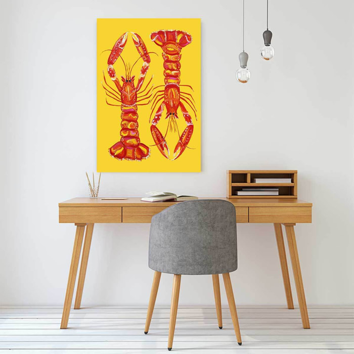 Tableau cuisine design langoustines  Tableau alu Dibond