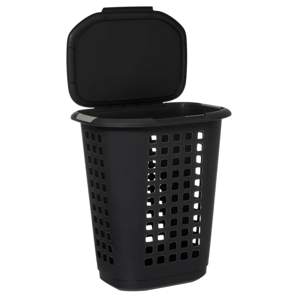 Panier à linge plastique 63L "Hugger" gris