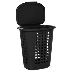 Panier à linge plastique 63L "Hugger" gris