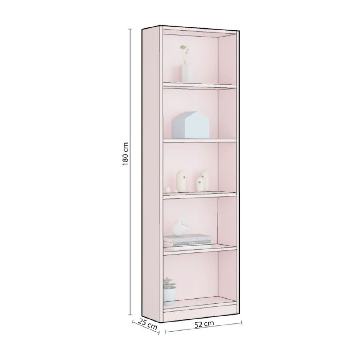 Estantería juvenil Smile Rosa nube