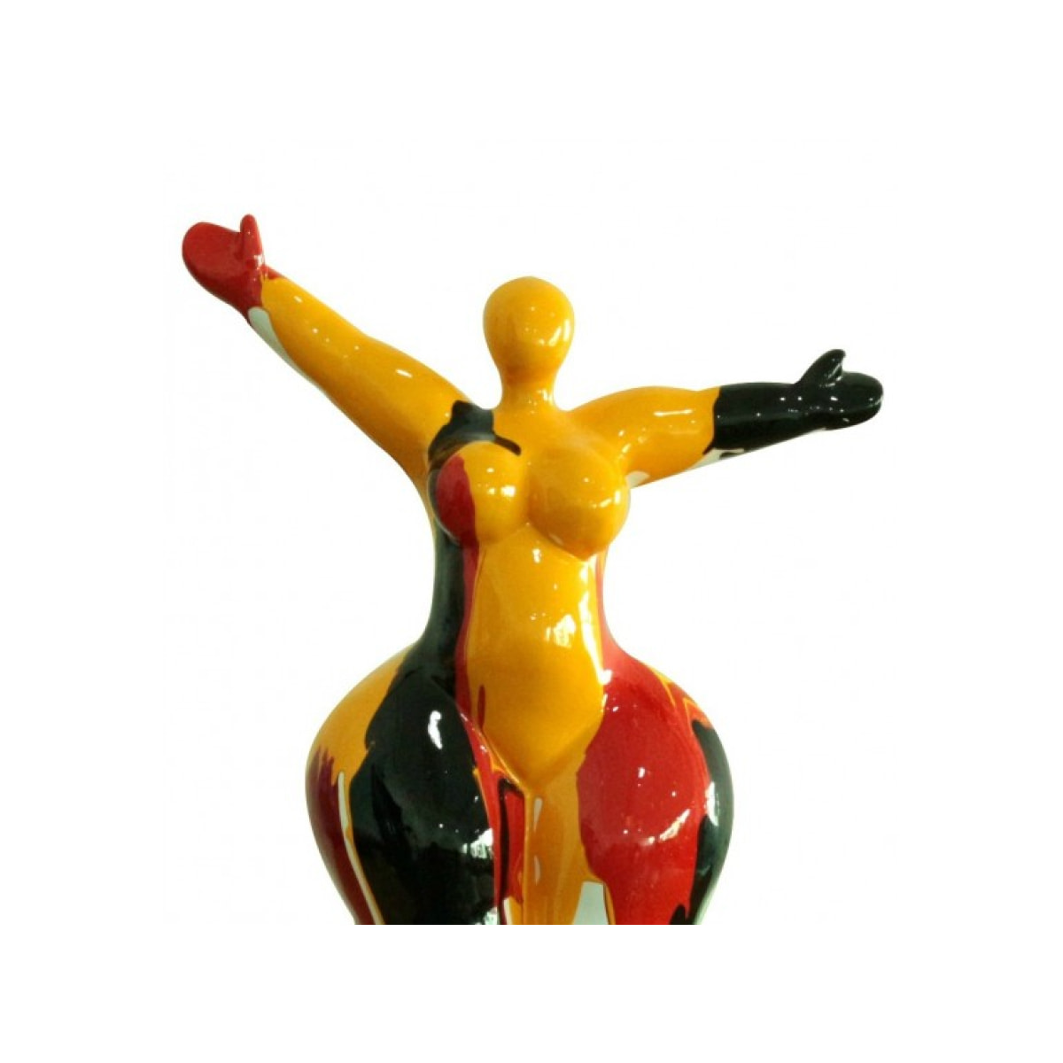 Statuette femme ronde en résine multicolore - SPANIA LADY