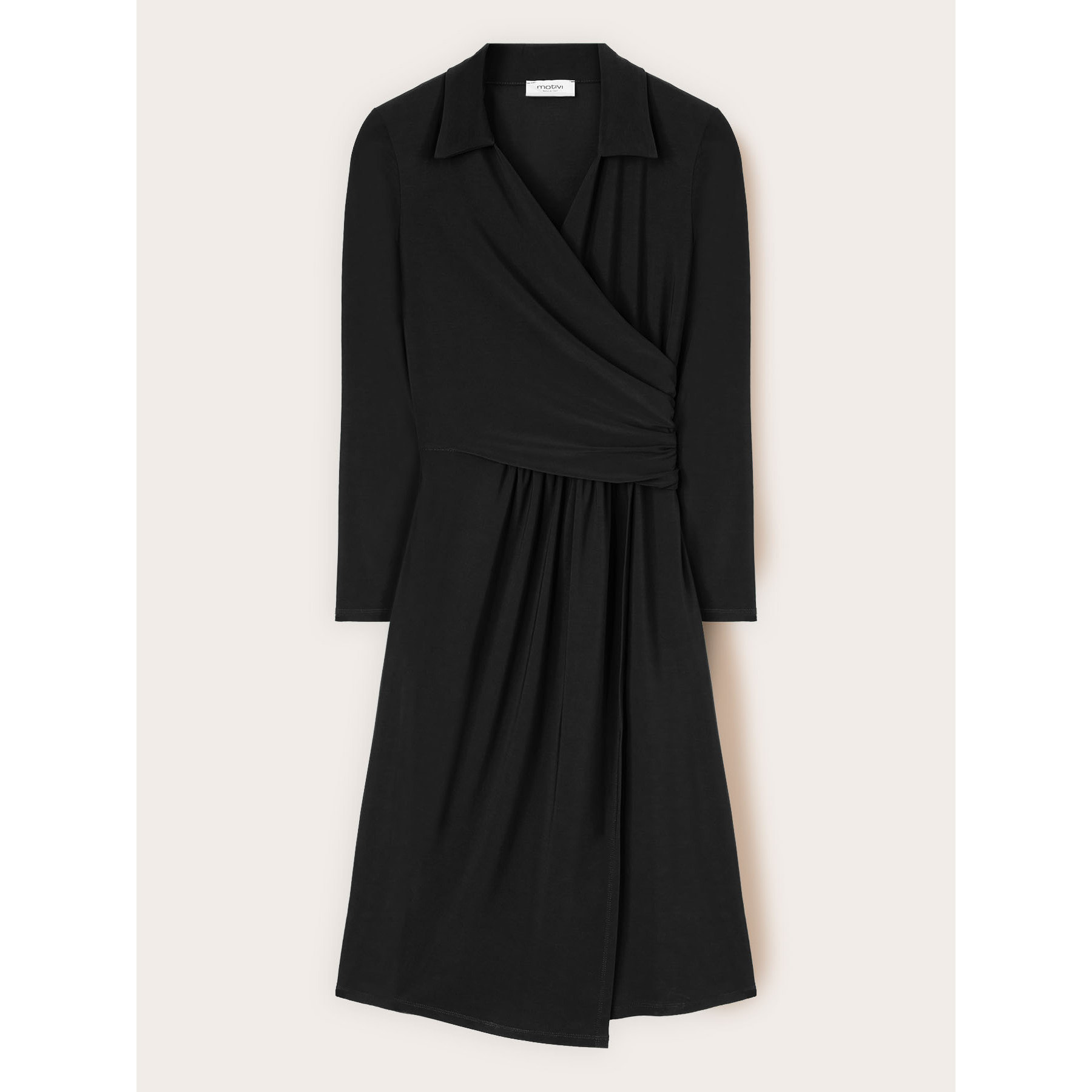 Motivi - Vestido de jersey drapeado - Negro