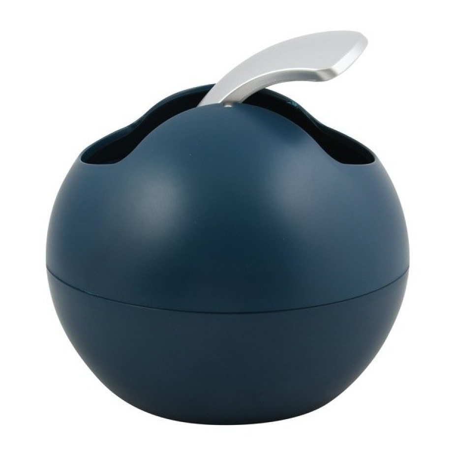 Poubelle à bascule BOWL MATT 1L Bleu Pétrole mat Spirella