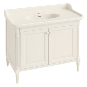 Meuble vasque Cléo 1889 blanc velours monotrou