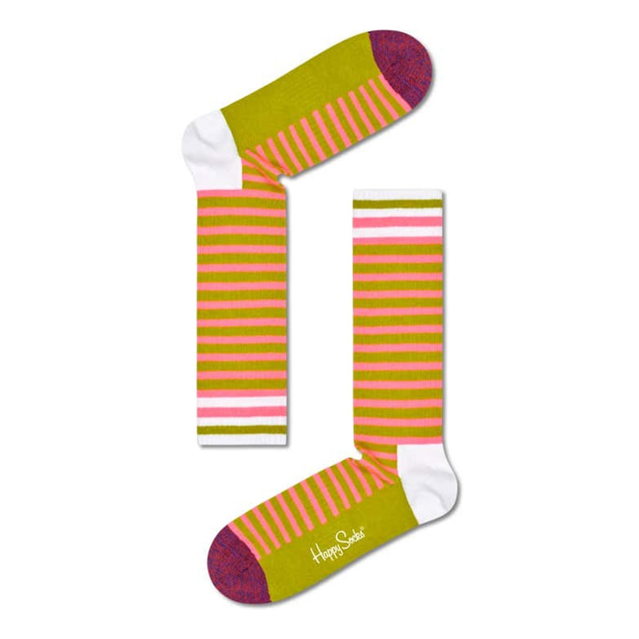 Calcetines neon stripe thin crew