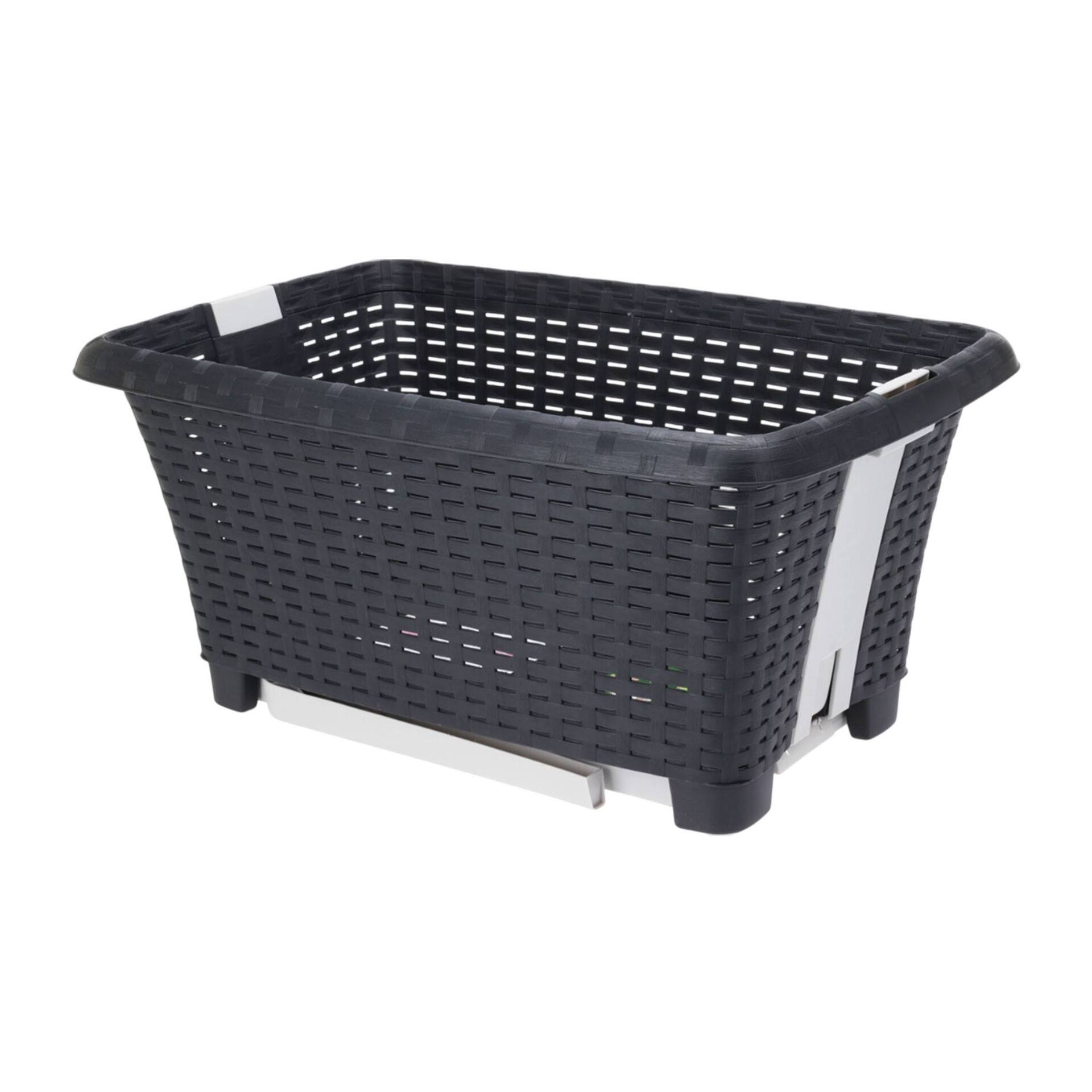 Well home cesto de lavandería para ropa con patas de 38l en color antracita