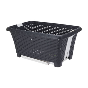 Well home cesto de lavandería para ropa con patas de 38l en color antracita