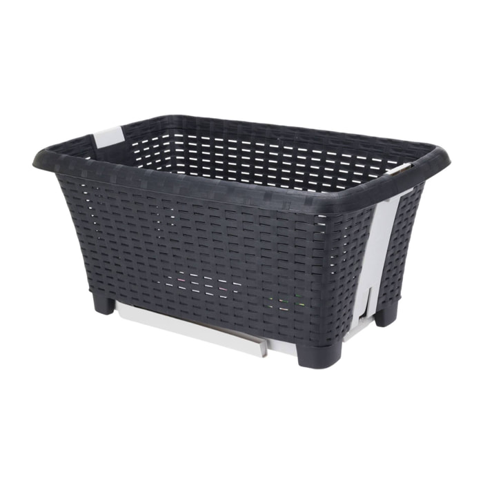 Well home cesto de lavandería para ropa con patas de 38l en color antracita