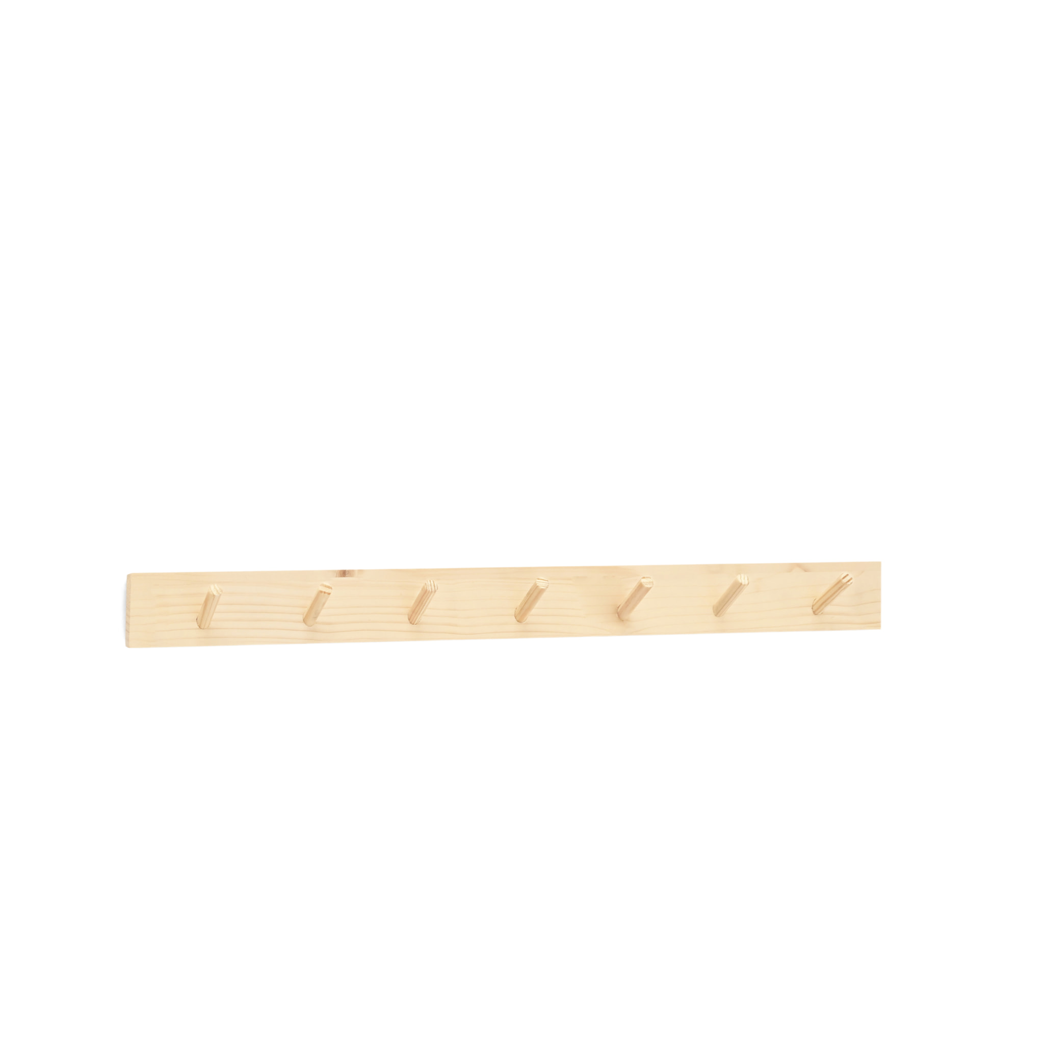 Cintre mural en bois massif ton naturel 61x5cm Hauteur: 5 Longueur: 61 Largeur: 1.4