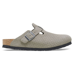 Ciabatte Birkenstock Boston Vl Dotted Stone Coin Grigio