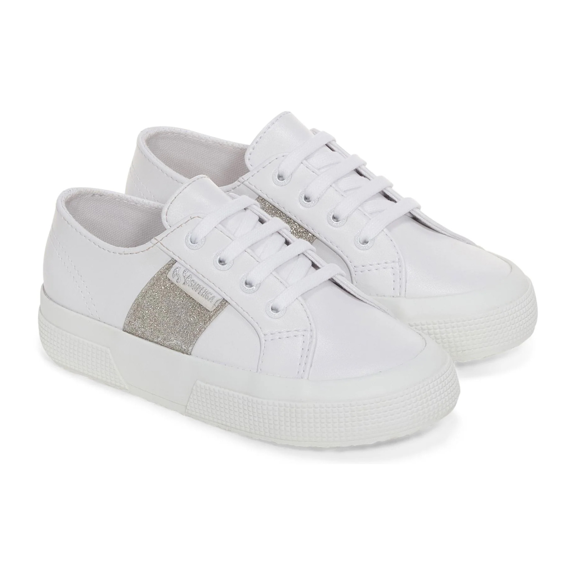 Le Superga Bambina Bianco 2750 KIDS SYNTHETIC MATERIAL GLITTER