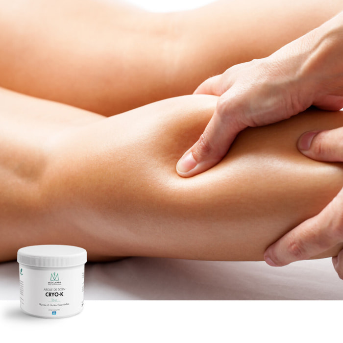 MEDICAFARM - Argile de soin CRYO-K - Aux plantes et huiles essentielles - Effet glacial - Aide à soulager les douleurs et améliorer confort circulatoire - Pot 250g