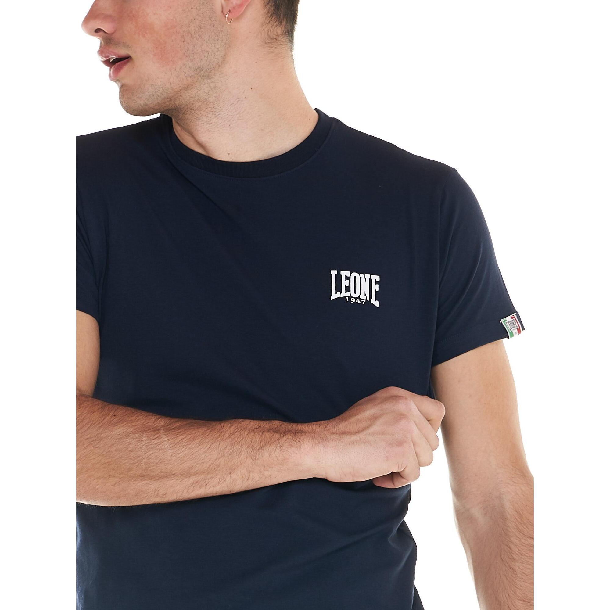 T-shirt in cotone da uomo a maniche corte Leone Basic