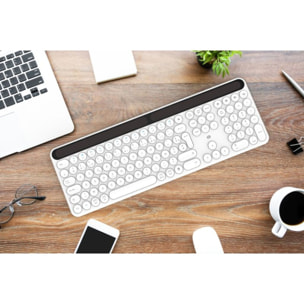 Clavier sans fil ESSENTIELB Solaire SKW Blanc
