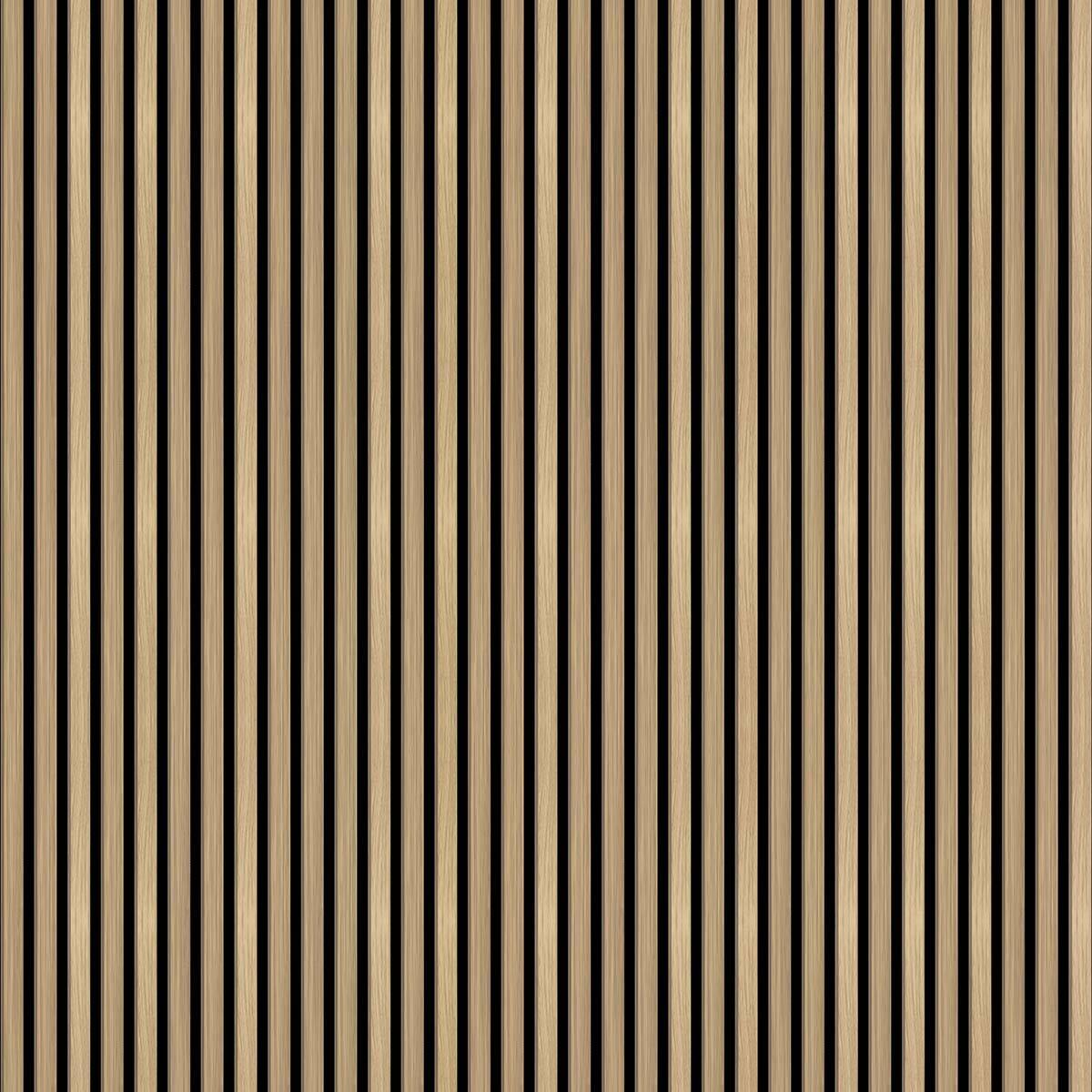 Papier peint liteau chêne clair Intissé