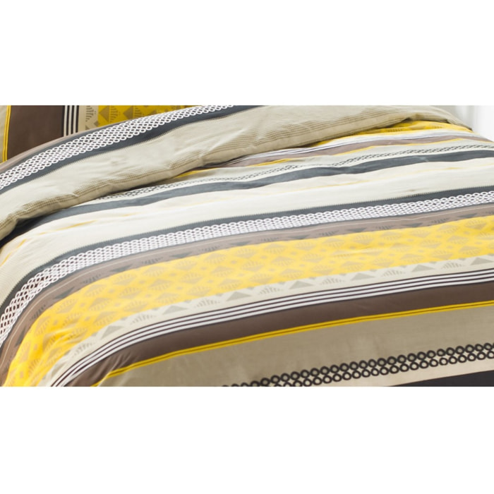 Parure Housse De Couette 3pcs 100% coton 57fils Queenie