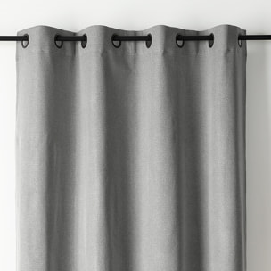 Rideau occultant chiné à oeillets - Gris Chiné