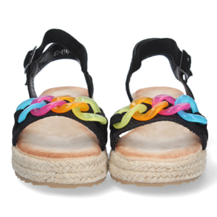 Sandalia de Plataforma con Hebilla