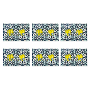 Set de 6 assiettes plates Excelsa – Amalfi, Céramique Multicolore