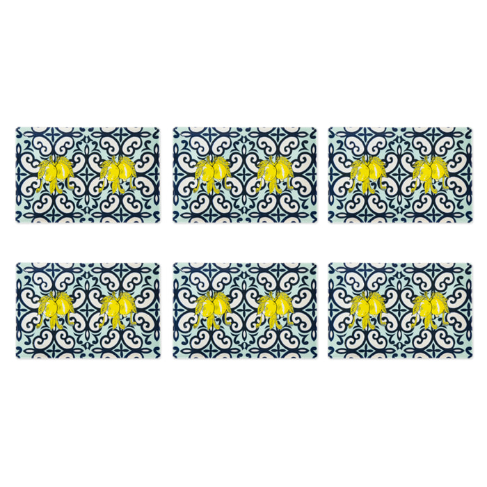 Set de 6 assiettes plates Excelsa – Amalfi, Céramique Multicolore