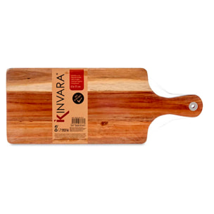 TABLA CORTAR MADERA CON BORDE NEGRO 45CM