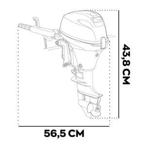 Kluster - Motore Marino Fuoribordo a Benzina 4 Tempi 246cc 9.9 Hp Gambo Corto per Gommoni Barche da Pesca