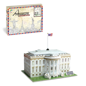 Puzzle 3D della Casa Bianca a Washington D.C. Include 35 pezzi che puoi assemblare senza bisogno di attrezzi o colla. Consigliato per bambini dai 3 anni in su.