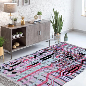 Authentique tapis berbère fait à la main en laine motif ethnic TOGO