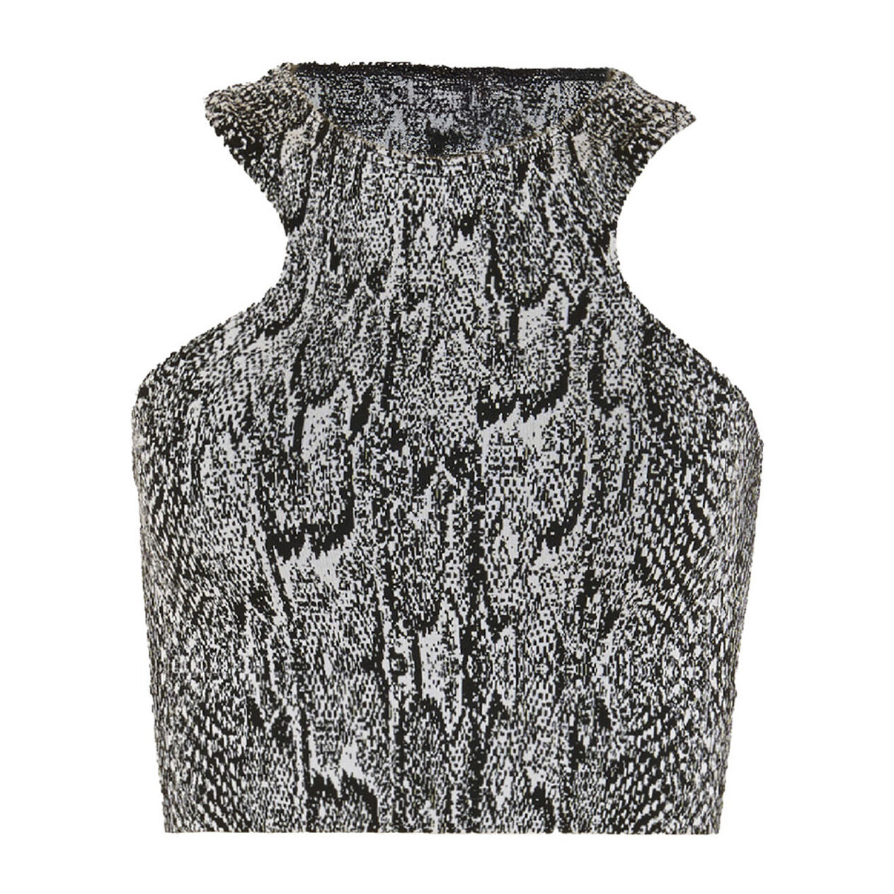 Top senza maniche Seamless Python Crop Top