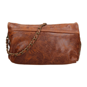 Borsa a tracolla da donna Made in Italy - Modello Floralia Lux - Pelle scamosciata - 25.0 x 15.0 x 11.0 cm