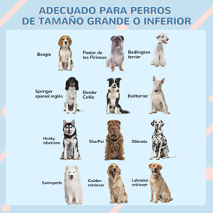 Caseta para Perros Exterior 84,2x98,2x82 cm Casa para Perros con Patrón de Ventana y Techo de Tejas de Imitación para Perros Grandes Gris y Blanco