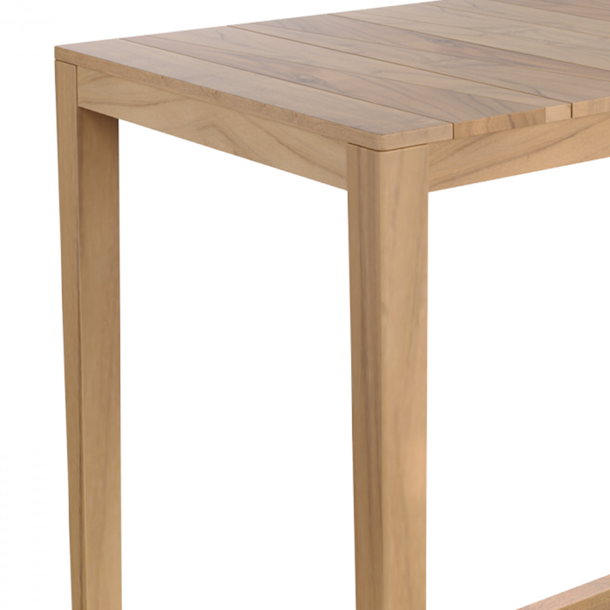 Table de bar d'extérieur 120 cm en bois de teck massif - Tunga