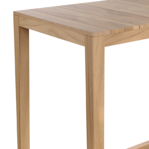 Table de bar d'extérieur 120 cm en bois de teck massif - Tunga