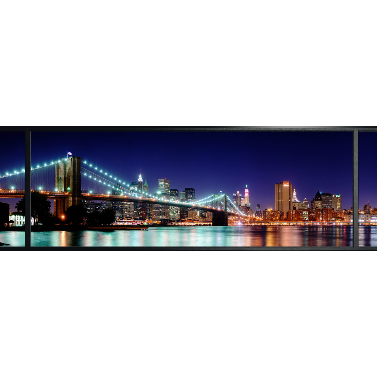 Stickers muraux 3D | Sticker Mural Autocollant effet 3D Brooklyn Bridge - Stickers adhésifs 3D Chambre Salon Trompe l'oeil