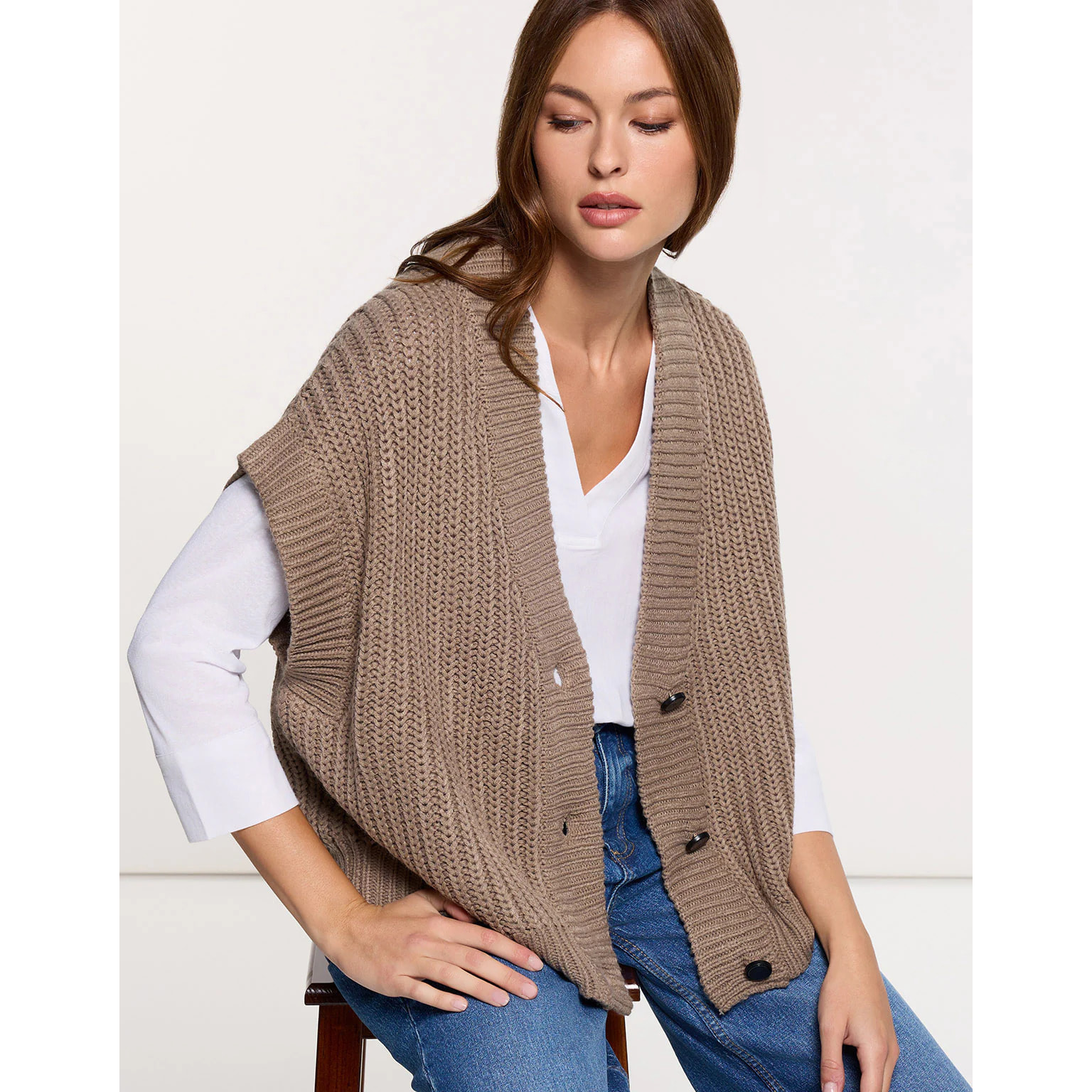 Chaleco de Punto Marrón - Richy