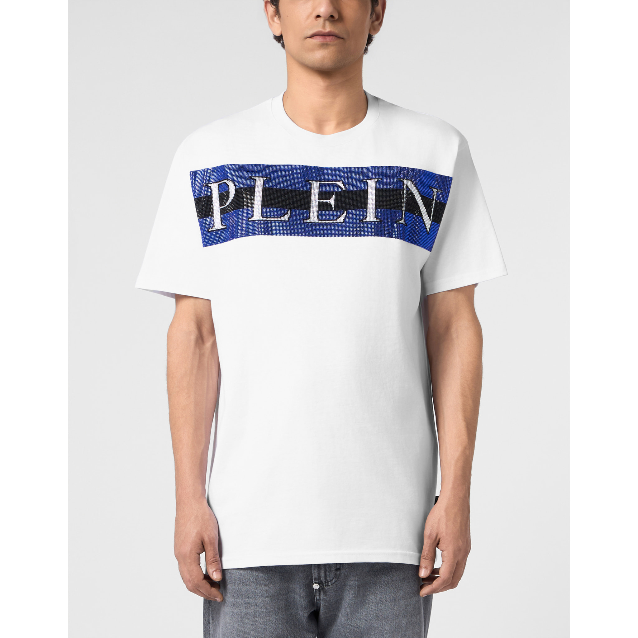 PHILIPP PLEIN Camiseta de cuello redondo y manga corta LOGO